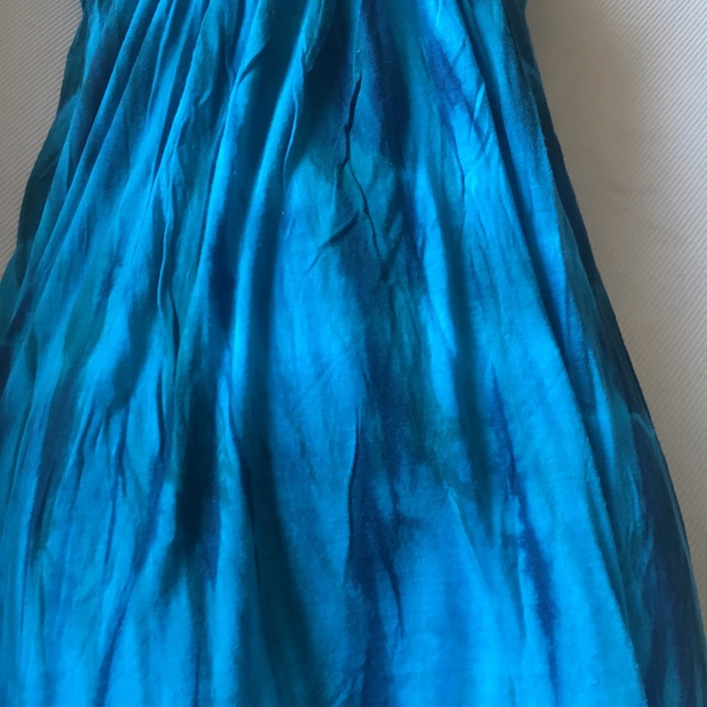 Honolulu- tie dye turquoise Maxie dress - Picture 3 of 5